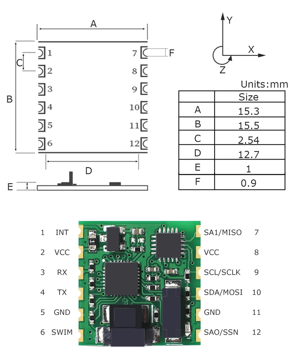 WitMotion RM3100 Serial 3-axis Electronic Compass Military-Grade Geomagnetic Sensor Module PNI Magnetometer Heading Angle | Электроника