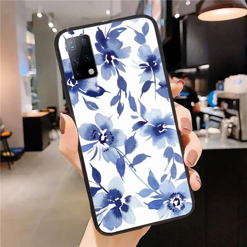 

Flower Drawing Phone Case for Huawei P20 P30 P40 Pro Cover P Smart 2019 2020 P10 P9 Lite 2016 2017 Fundas Coque Etui