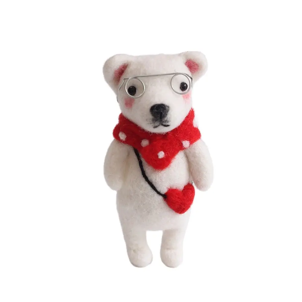 

Bear Needle Felting Beginners Kit Wool Felting Starter DIY Kit Wool Felt Supplies Set 3D Cartoon Animal Characters