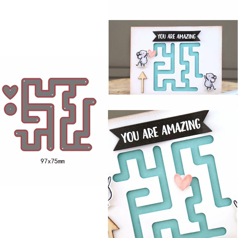 Creative Maze Decoraion On Card Die Cuts For Making dies scrapbooking metal cutting new 2019 | Дом и сад