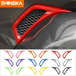 Автомобильная листовая пластина SHINEKA, декоративная накладка на воздухозаборник, наклейки, аксессуары для Jeep Gladiator JT 2018, для Jeep Wrangler JL 2018-2021