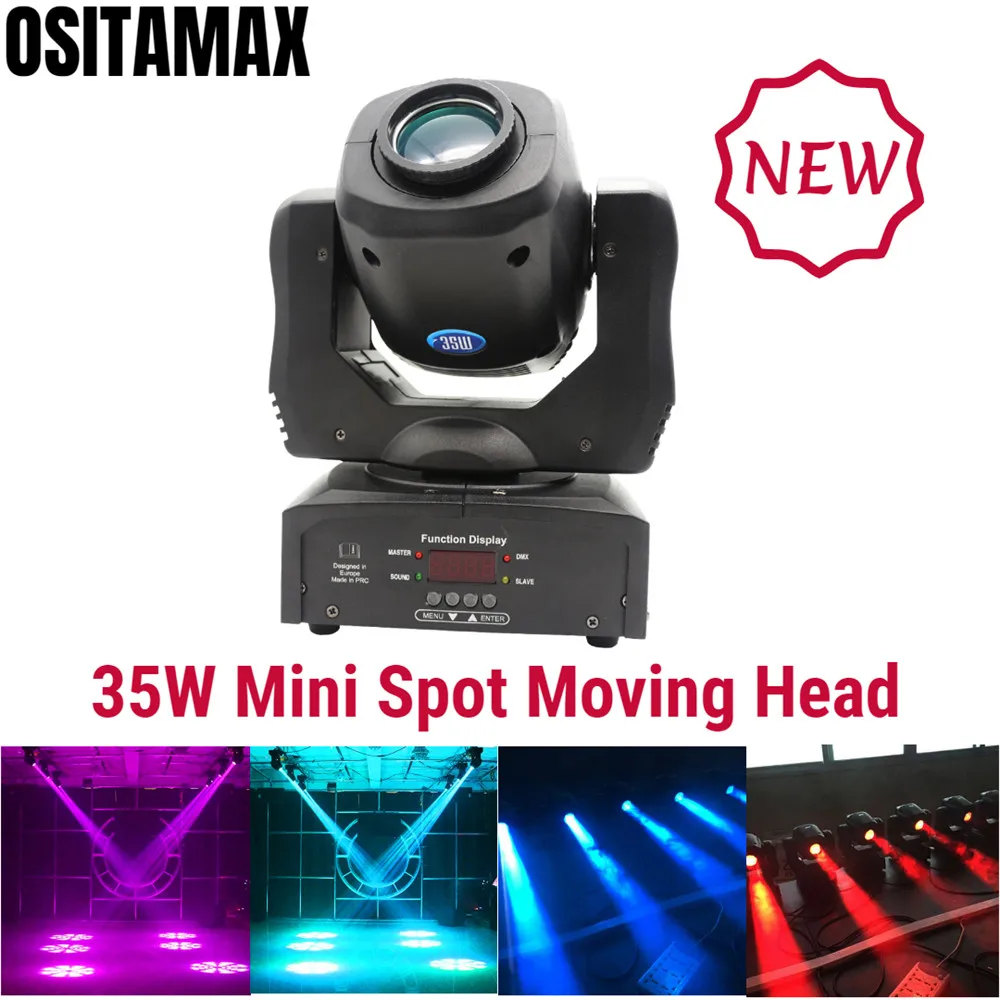 Миниатюрный Светодиодный точечный светильник Gobo движущаяся головка для