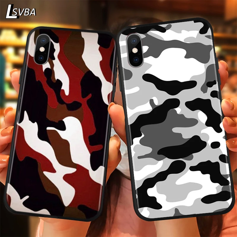 Чехол Камуфляжный для iPhone 11 Pro XS Max X XR 6S 6 7 8 Plus|Бамперы| |
