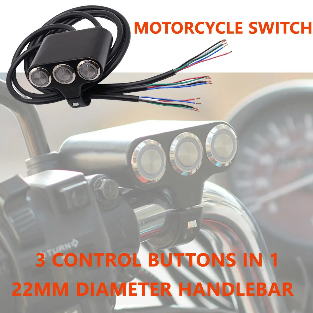 7/8 дюймов мотоциклетный руль крепление светильник противотуманный