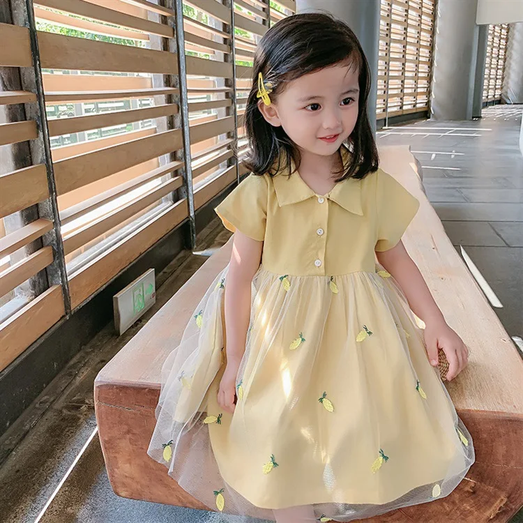 

Korean Summer Princess Toddler Kid Children Girls Tutu Dress Party And Casual Cartoon Mesh Dresses Girl Sweet Costumes For 2-10t