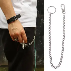 Hip Hop Pants Chain Secure Travel Wallet Chain Heavy Duty Jeans Link Coil Leash in USA (United States)