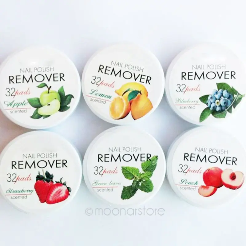 

Skin Friendly Soft Nail Art Polish Remover Practical Non Toxic Women Home Fruit Smell Salon Cotton Pads
