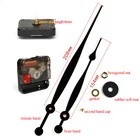 Круговое отверстие с высоким крутящим моментом 12888, 6 мм, винтовая ось, принадлежность для часов, кварцевый механизм с длинной ручкой 9715 #, набор часов сделай сам