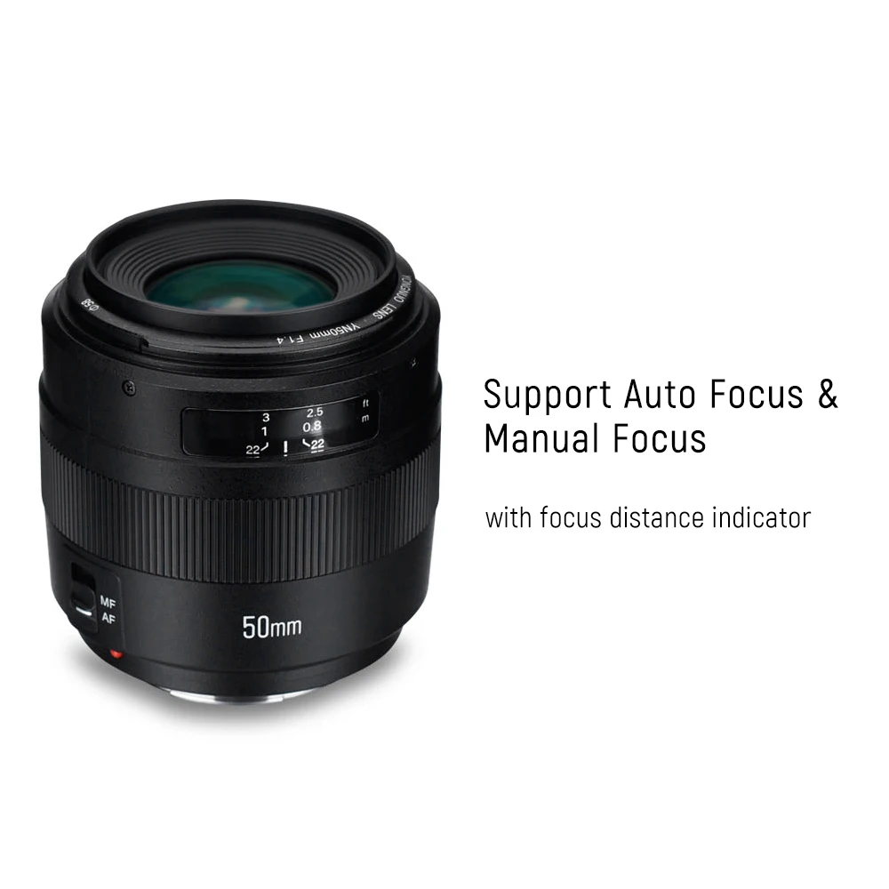 YONGNUO YN50mm объектив F1.4 стандартное фиксированное фокусное расстояние объектив Большая диафрагма Авто фокус объектив для Canon EOS 70D 5D2 5D3 600D DSLR камеры