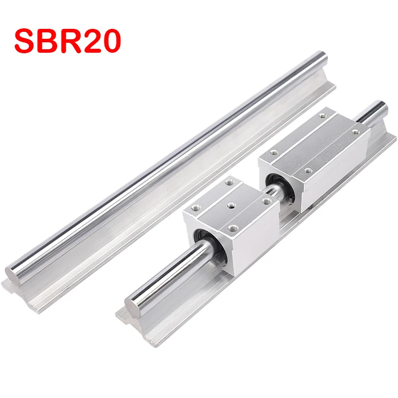 2 шт. линейная направляющая SBR20 1000 мм 20 s 4 SBR20UU Шарикоподшипниковый блок фрезерный