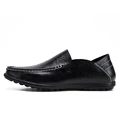 Oryginalne buty skórzane mokasyny jesienne i zimowe nowe męskie oddychająca miękka podeszwa trend wszystkie mecze business casual skórzane buty