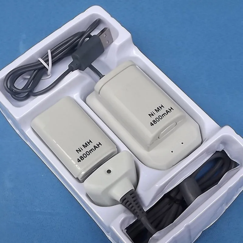 Зарядное устройство USB для контроллера XBOX + 2 перезаряжаемых аккумулятора адаптер