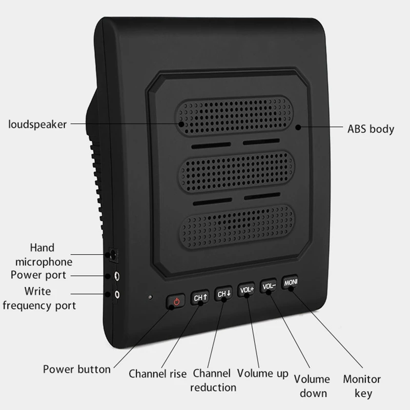

Walkie Talkie Wireless Handheld Speaker Mic Two-Way Intercom Amplifier Loudspeaker for Restaurant School