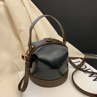 bucket shoulder bag for women 2021 luxury designer autumn and winter pi leather handbag fashion female small bucket round bags