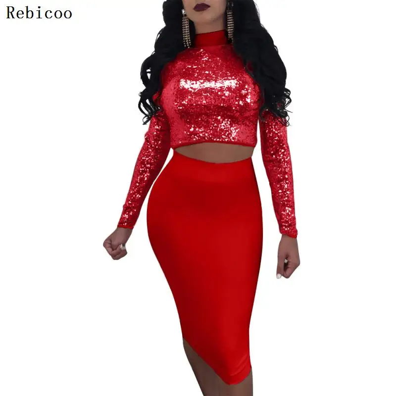 Осенний женский элегантный повседневный коктейвечерние костюм миди