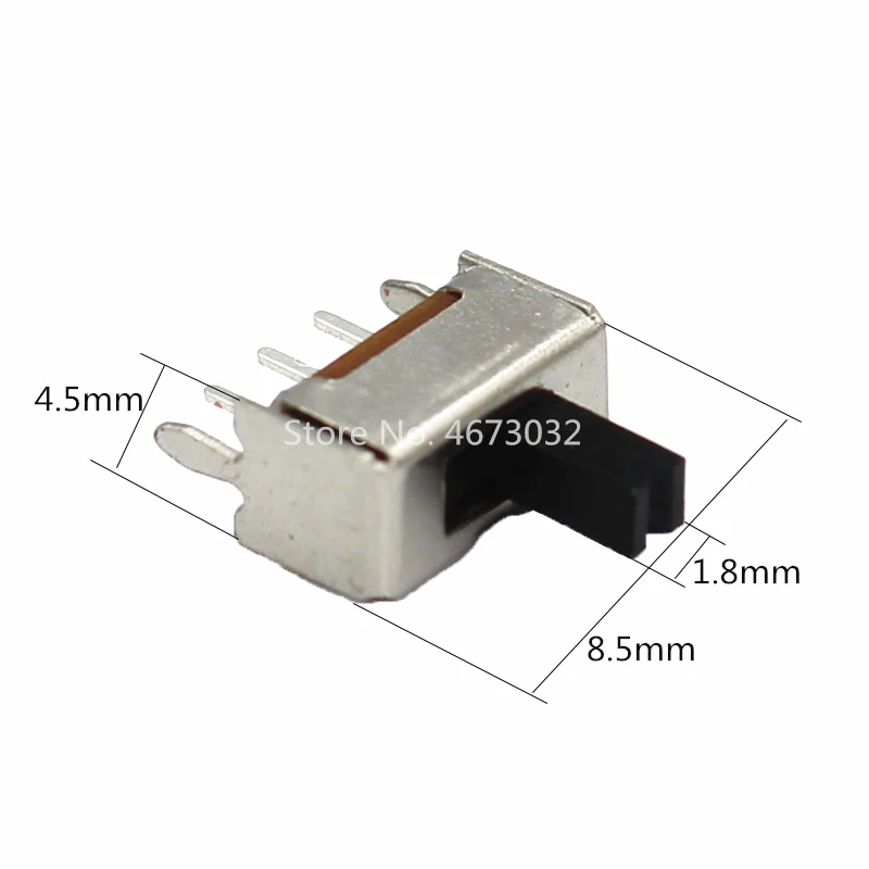 20 шт. SS12D07 1P2T DIP 5PIN SPDT тумблер длина ручки 4 мм Скользящие переключатели SS 12D07