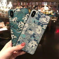 iphone case chinese style suitable for apple 11pro elegant lotus iphone12 three dimensional relief mate30 protective shell
