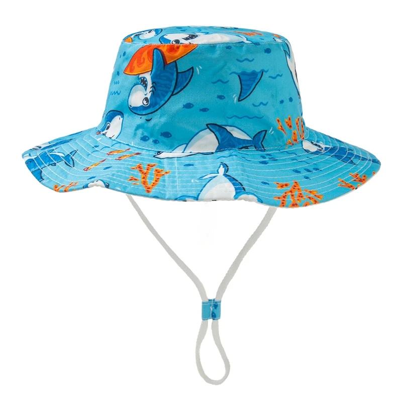 

Baby Sun Hat Boy Hat Children Unisex Beach Girl Bucket Hat UV Protection T8ND