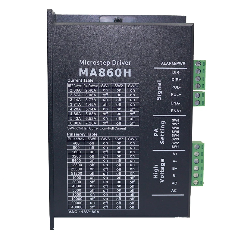 

MA860H Stepper motor The performance of digital middle and low voltage stepper motor driver is stable