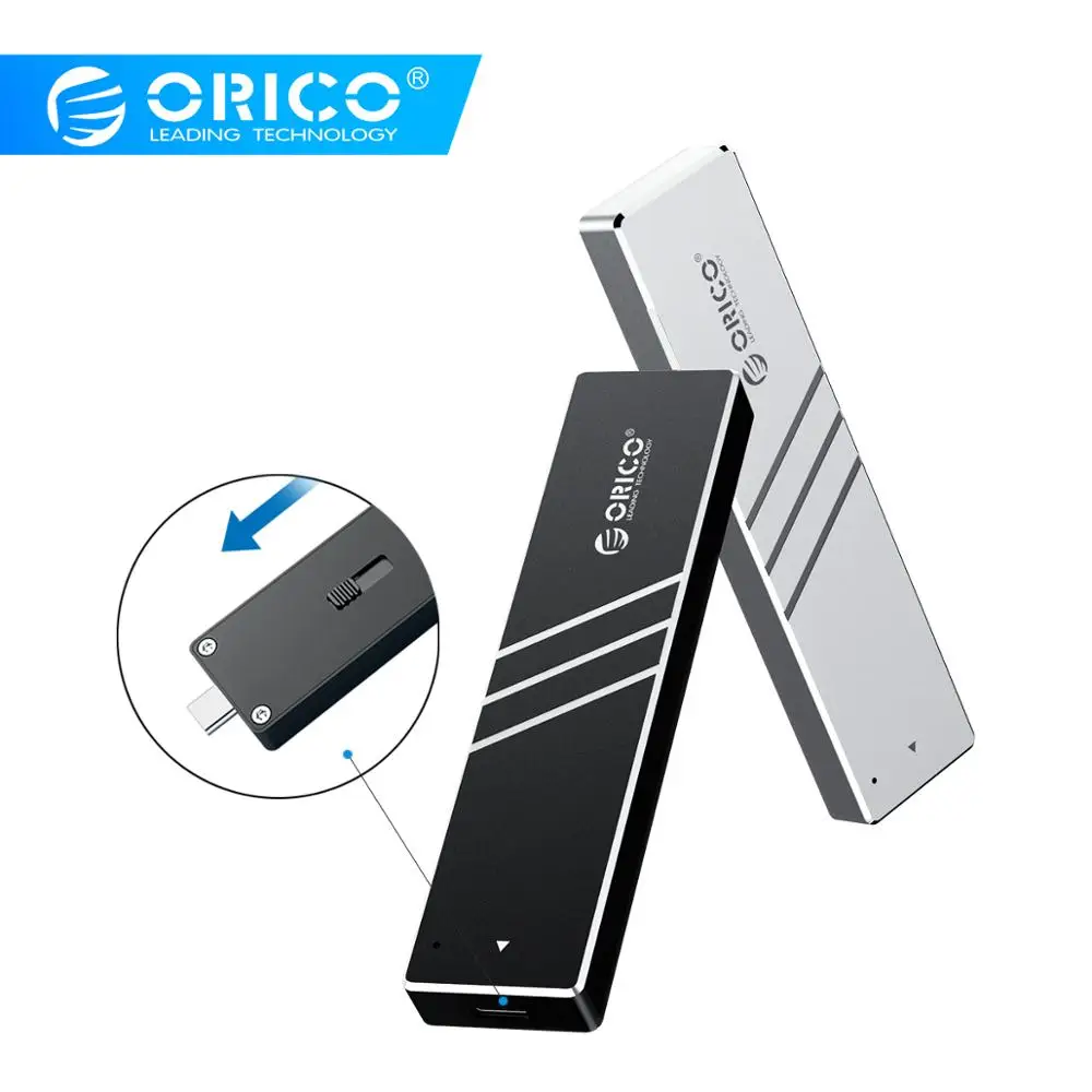 Чехол ORICO 10 Гбит/с M2 NVMe SSD с выдвижным интерфейсом type C USB3.1 UASP M.2 USB NVME корпус алюминиевый жесткий диск коробка