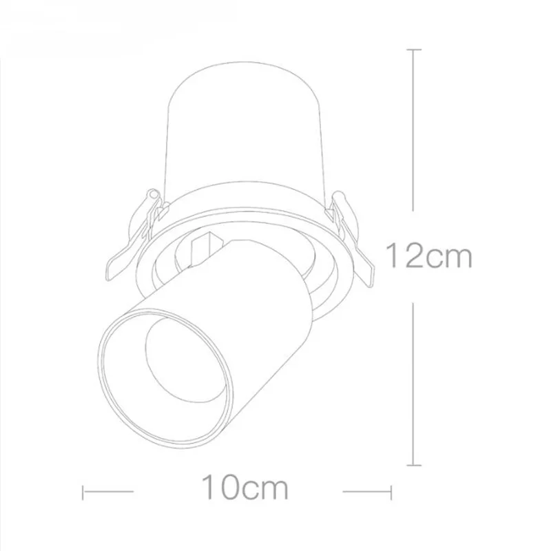 Натяжной светодиодный потолочный светильник с регулируемой яркостью cob 15 Вт
