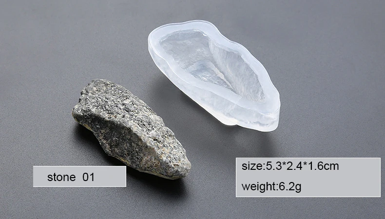 stone-01 Прозрачная силиконовая форма, высушенный цветок, смола, декоративное ремесло, сделай сам, Каменная форма, форма для резки, формы для эпоксидной смолы, для ювелирных изделий - Цвет: stone-01