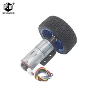 dc 6v 12v 24v 12 1360 rpm mini encoder gear motor with coupling 65mm wheel smart tracking line smart car kit
