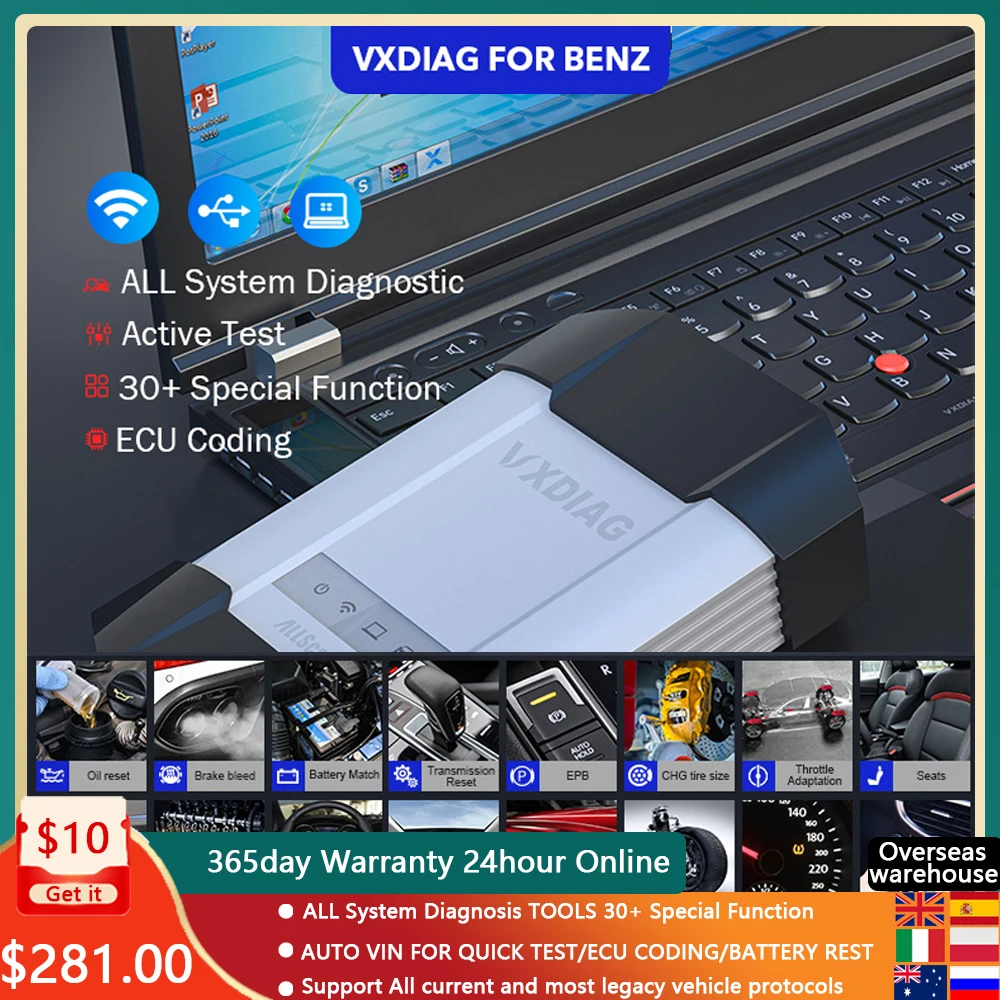 VXDIAG VCX C6 для Mercedes Benz DIoP Автомобиль Все диагностические инструменты системы SD