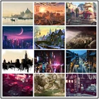 Алмазная картина сделай сам, 5D, квадратная, круглая, для украшения дома, улицы, вышивка пейзажа, вышивка крестом, настенные картины