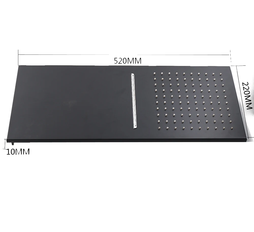Душевая лейка BAKALA из матовой черной нержавеющей стали дождевая Лейка для душа с