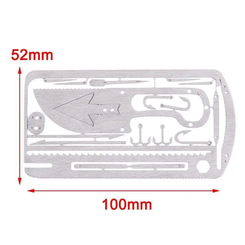 

Portable Multi-function Camping Survival Card Fishing Hunt fish Tool Outdoor Tool Utility Tactical Hook Card Gear Supplies G8U8