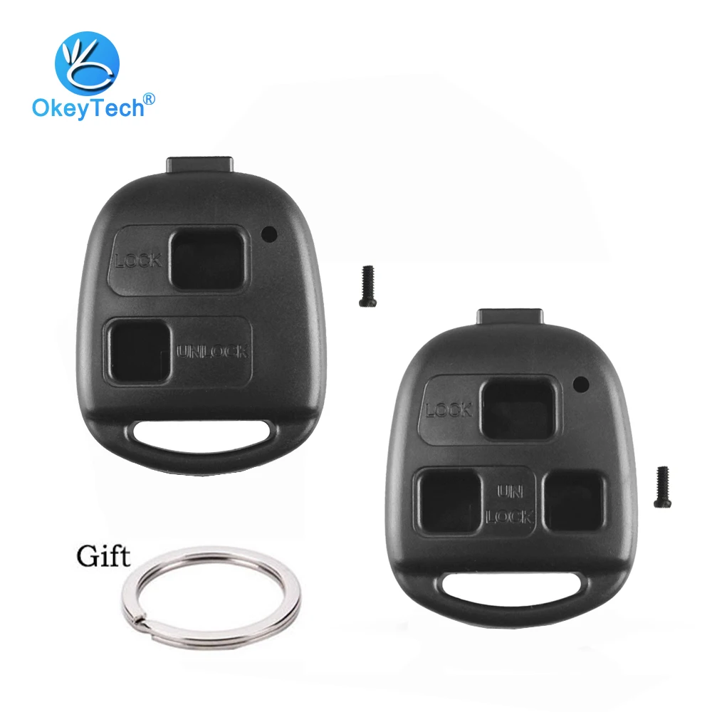 

Корпус для ключа автомобиля OkeyTech 2/3 для Toyota CAMRY, RAV4, Corolla, YARIS, Замена чехол для брелка с ключом для LEXUS GS300 с винтом