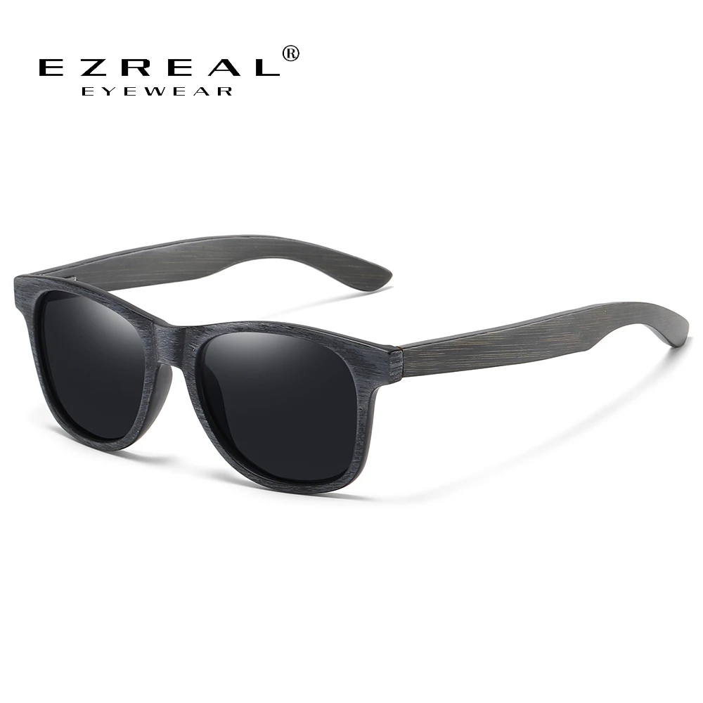 Фото Солнцезащитные очки EZREAL с бамбуковой оправой для мужчин и женщин