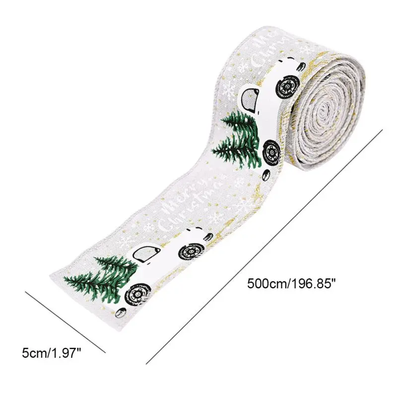 Новинка Классическая Рождественская тканевая лента для рукоделия завиток с