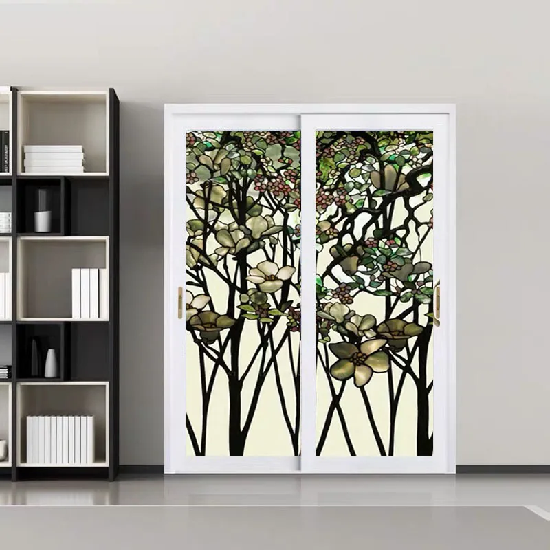 Церковная цветная матовая оконная пленка декоративная витражная наклейка