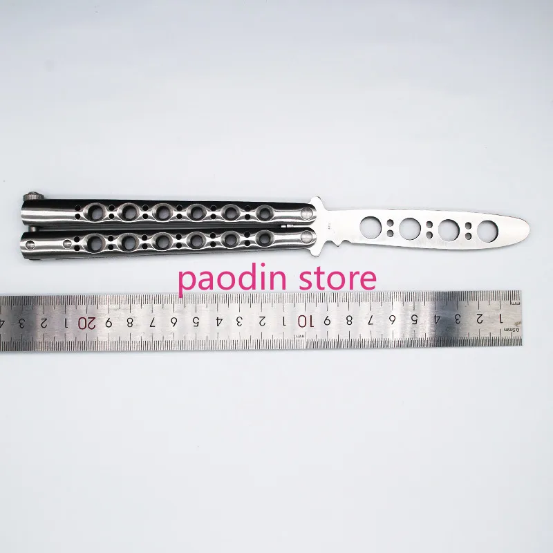 Channel Butterfly Trainer Knife BM40 41 42 43 46 47 49 440C Blade Stainless Steel Handle Jilt EDC Pocket Free-swinging Knives on переводится как: Бабочка тренировочный нож Channel BM40 41 42 43 46 47 49, лезвие из нержавеющей стали 440C, рукоять из нержав