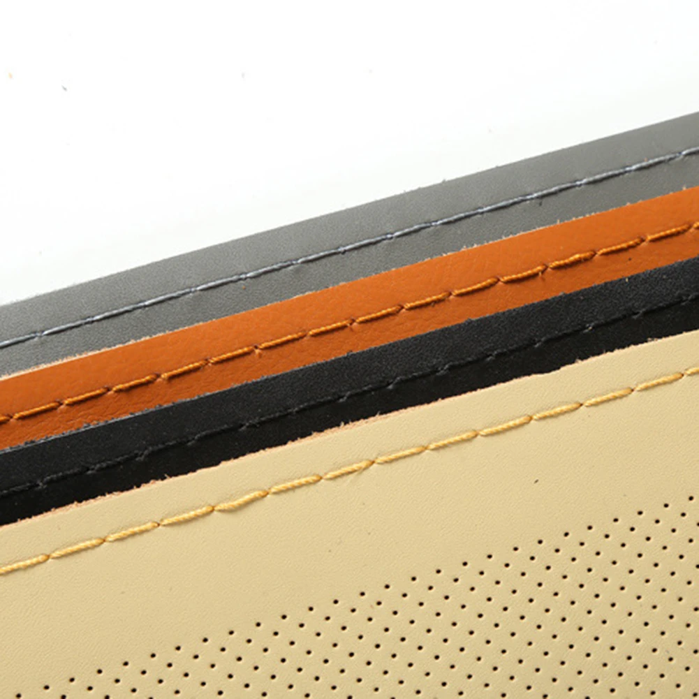 Нескользящая Автомобильная оплетка рулевого колеса из воловьей кожи аксессуары