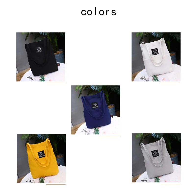 Сумка-тоут WeGang G004 многоразовая из хлопка с принтом | Багаж и сумки