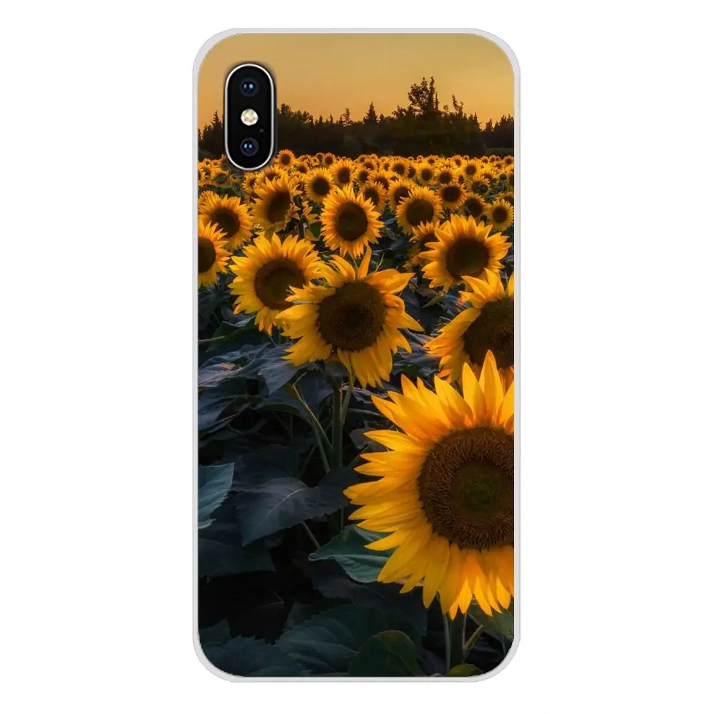 Transparent Soft Cases Covers Beautiful yellow flower sunflower For Motorola Moto X4 E4 E5 G5 G5S G6 Z Z2 Z3 G G2 G3 C Play Plus | Мобильные
