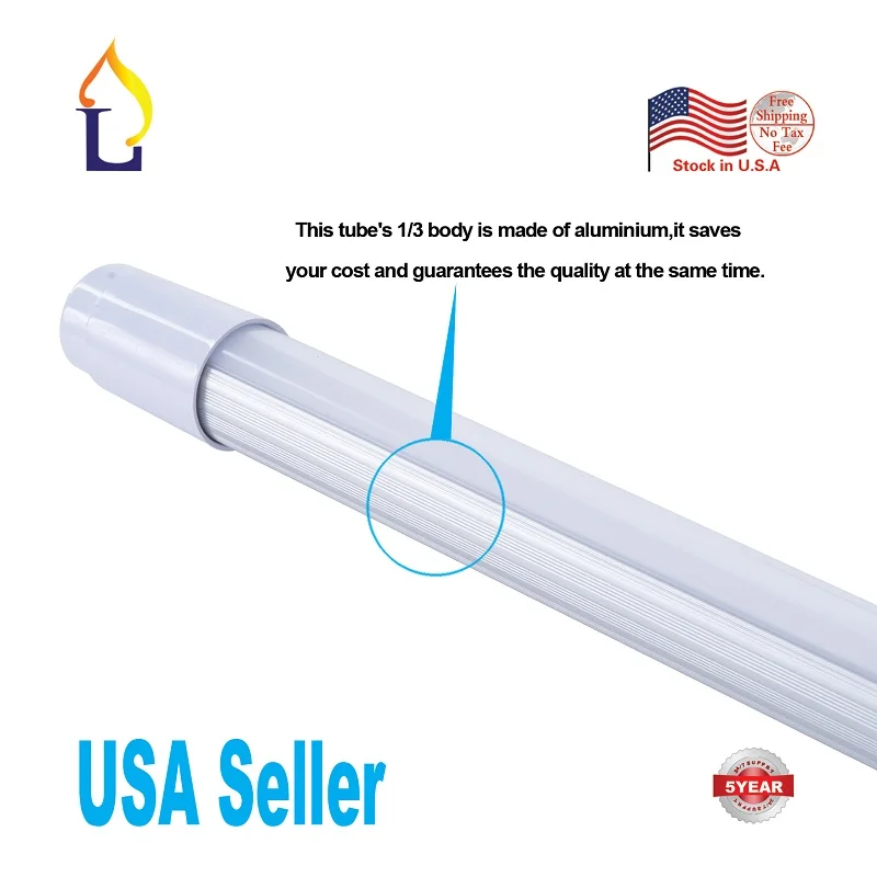 6 шт. T8 LED 1/3 алюминиевый трубчатый светильник для помещений полоса замены
