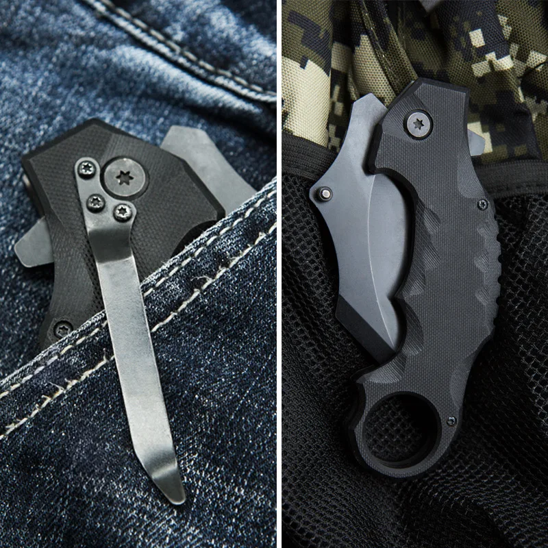 

Csgo Outdoor stainless steel G10 Handle Camping Survival Tactical Folding Knife