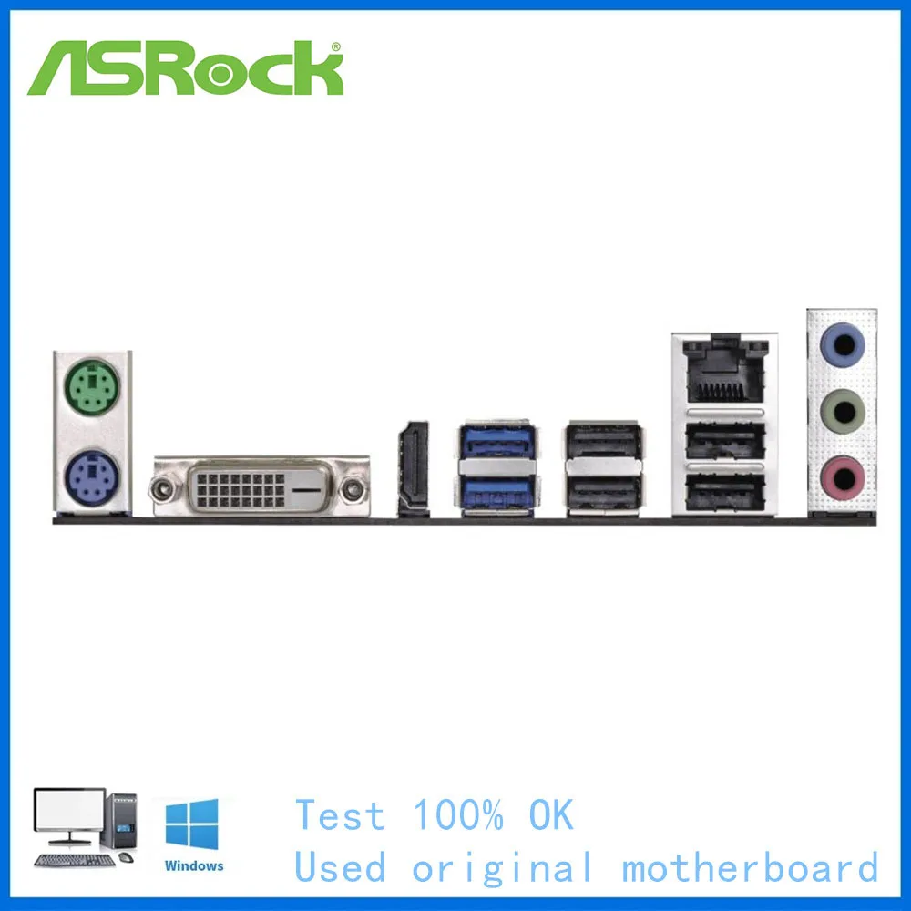 For ASRock H110M-HDS R3.0 Computer Motherboard LGA 1151 DDR4 H110 Desktop Mainboard Used | Motherboards