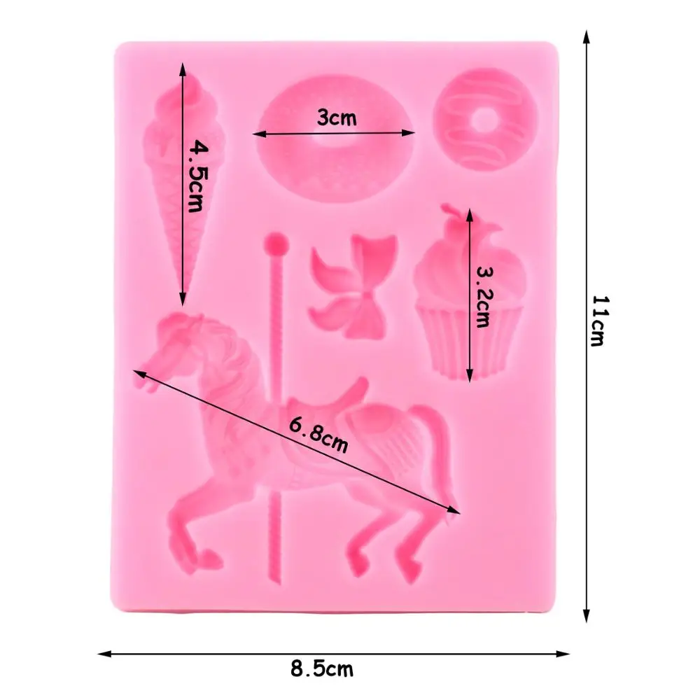 Силиконовая форма в виде карусели инструменты для украшения тортов на день