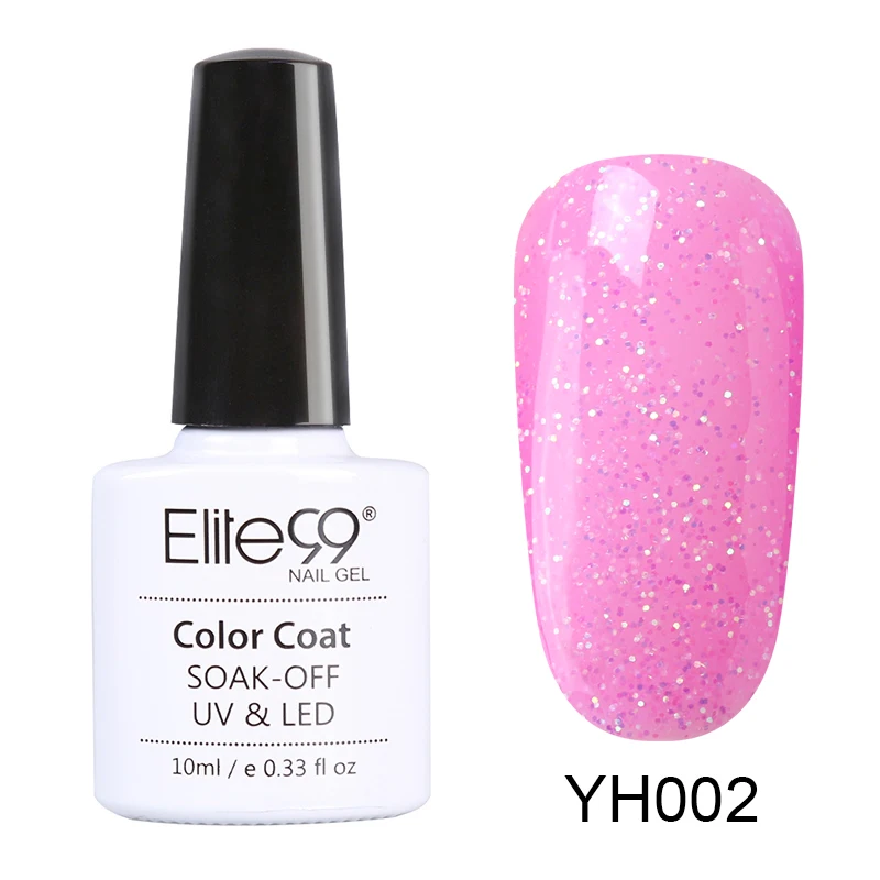 YH002 Elite99 10 мл розовый цвет УФ Гель-лак Полупостоянный праймер верхнее покрытие гель лак для ногтей, маникюр гель лак для ногтей - Цвет: YH002