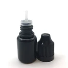 20 шт. пустая 5 мл черная PE легко выдавливаемая пластиковая бутылка-капельница с безопасной для детей крышкой E жидкая игла флакон