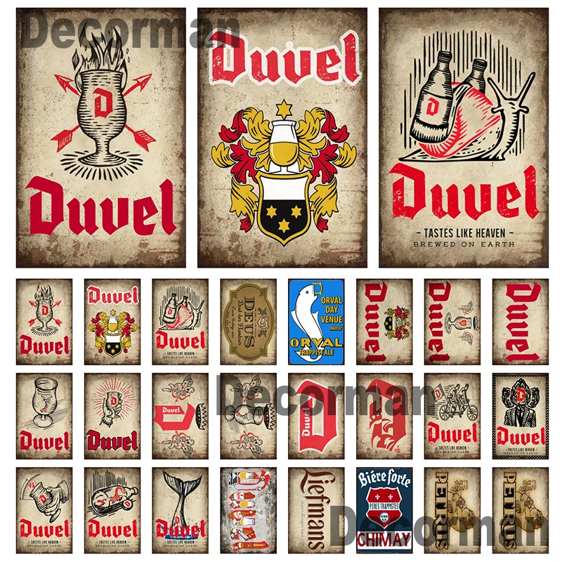 

[ Mike86 ] DUVAL BEER Tin sign Wall Plaque Retro Painting Store Pub Decoration LTA-3153 20*30 CM