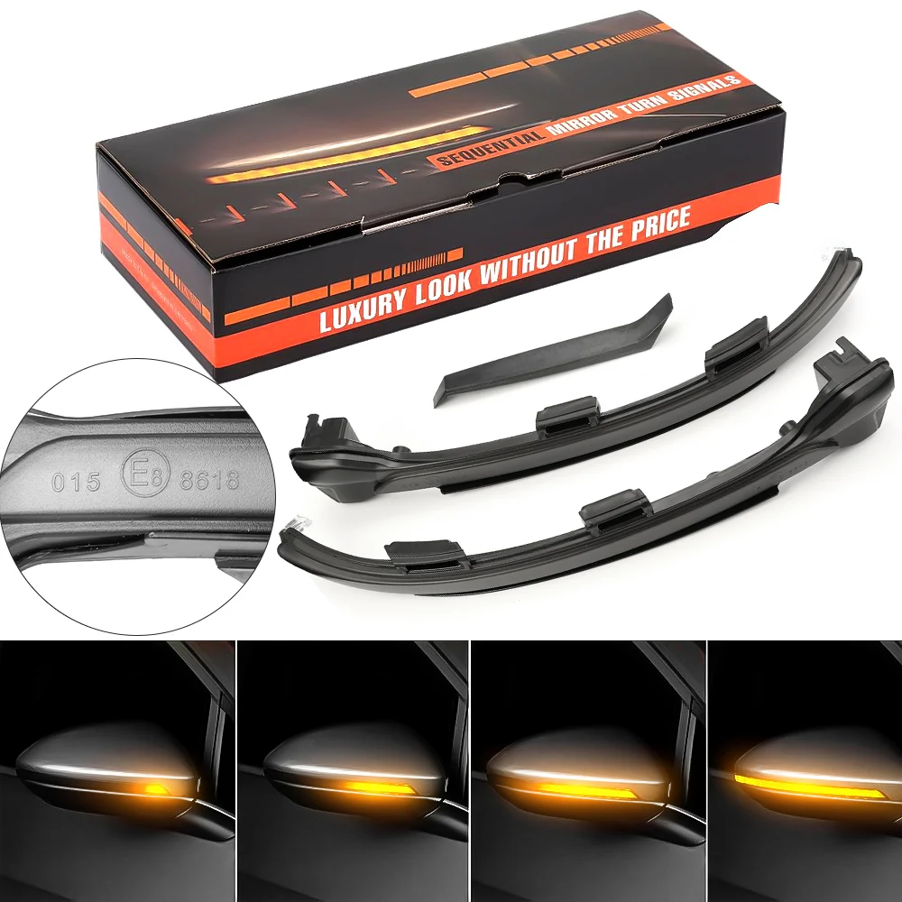 2 шт. зеркала индикатор динамический мигалка светодиодный поворотник светильник