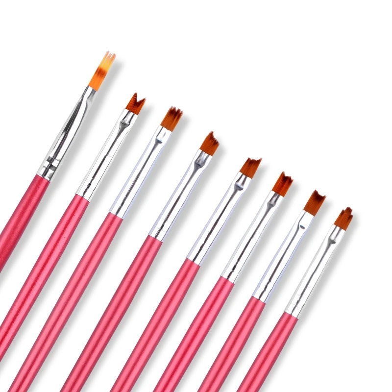 

8Pcs/Set Nail Brushes Nail Painting Flower Drawing Pen Nail Tools Acrylic Nail Brushes Bloom Flower Nail Art Brush Pen
