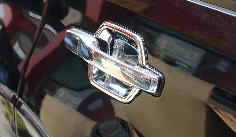 Хромированные накладки и чашки на ручки открывания дверей для Mitsubishi Pajero IV Мицубиси Паджеро 4 2007- года