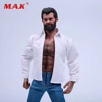 16 scale toys man male boy clothing classic white shirt clothes for 12 strong muscles man doll figure toys